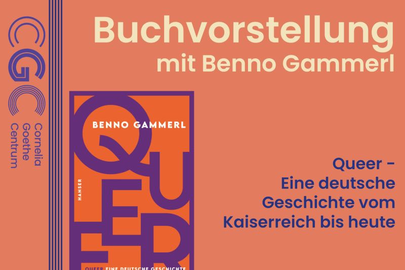 Poster Buchpräsentation Benno Gammerl "Queer" und "Anders fühlen"